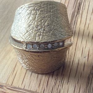 Pair of BCBGMAXAZRIA cocktail rings